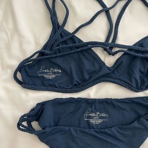 Frankie’s Bikinis Two-piece Navy Blue Bikini Set